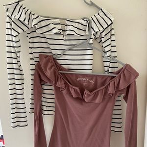 Aeropostale Seriously Soft Off the Shoulder Shirt